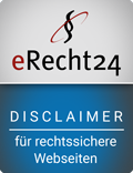 Bild: eRecht24 Siegel Disclaimer